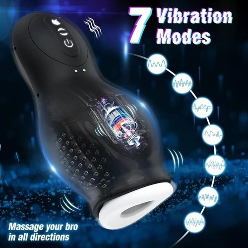Automatic Masturbator Thrusting Sucking Vibrating Heating Male Stroker Sex Toys - Picture 4 of 9