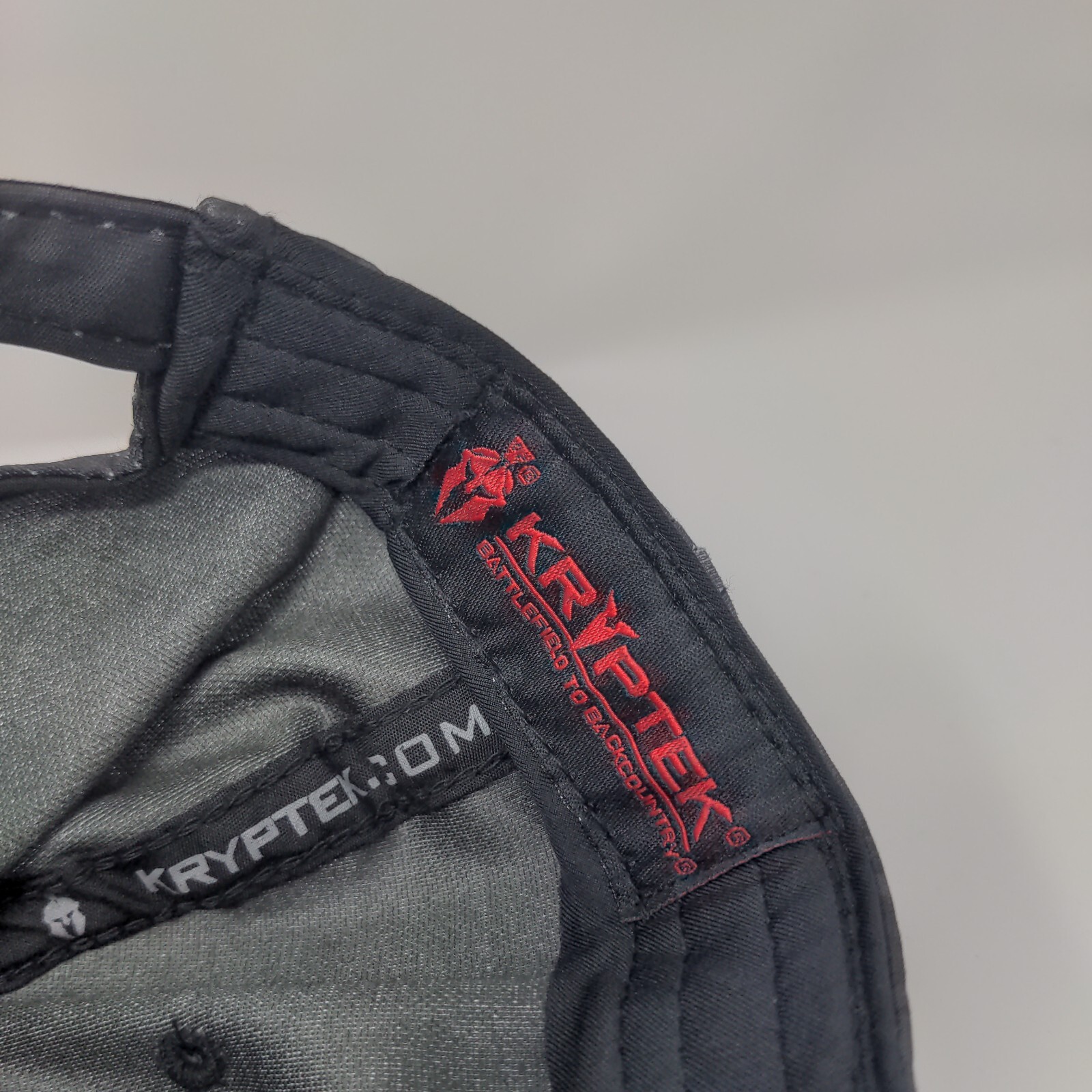 Kryptek Patch Strapback Hat Gray OSFM Adjustable … - image 9