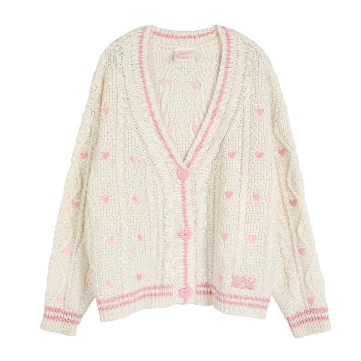 OFFICIAL Lover Album Cardigan - Taylor Swift Merch Pink Size