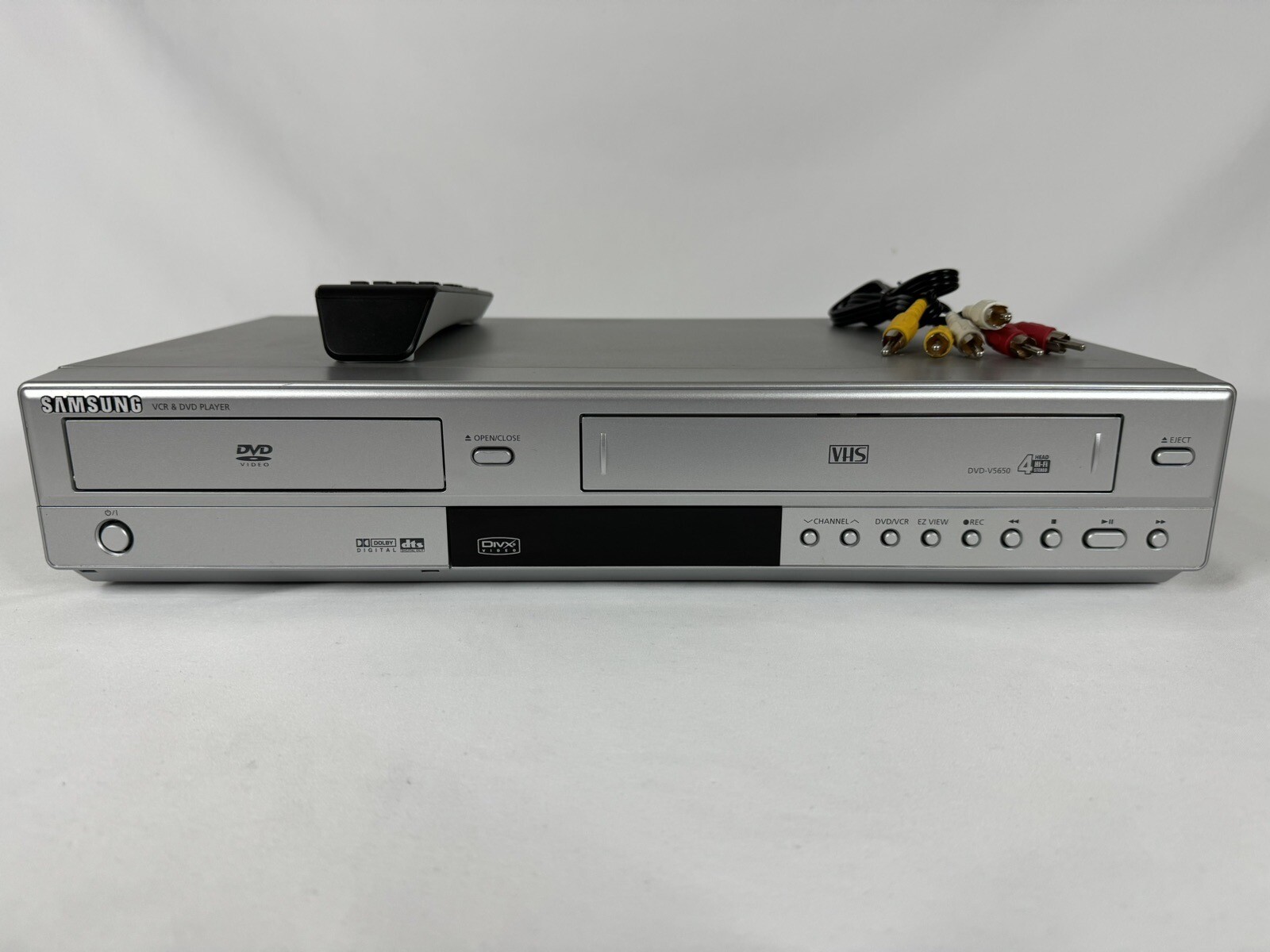 Samsung DVD VCR Combo DVDV5650 4 Head VHS Player Remote Cables
