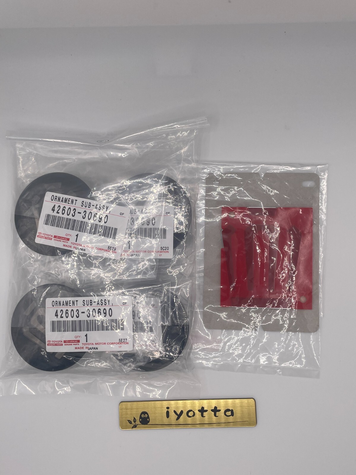 Toyota Crown Crossover Front Hood Emblem & Wheel Center Caps OEM JDM Set