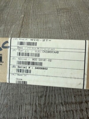 Cisco WIC-2T 2-Port Serial WAN Interface Card ** NEW SEALED UNIT **