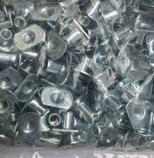 WELD NUT SLAB BASE STEEL ZINC CLEAR LOT OF 500 METRIC M6 BRAND NEW