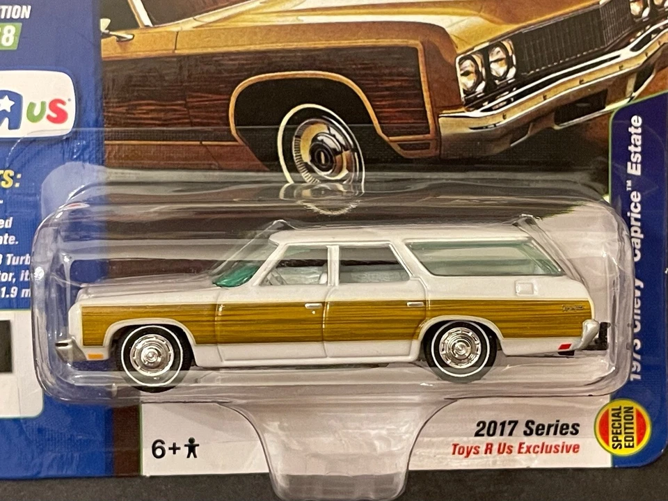 Chevy Caprice Estate 1973 exclusivo de Johnny Lightning Toys "R" Us White Lightning" Foto 2 de 4