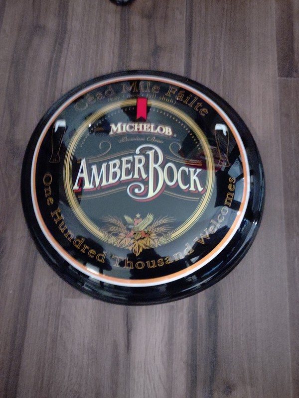 Michelob Amber Bock plastic bar sign