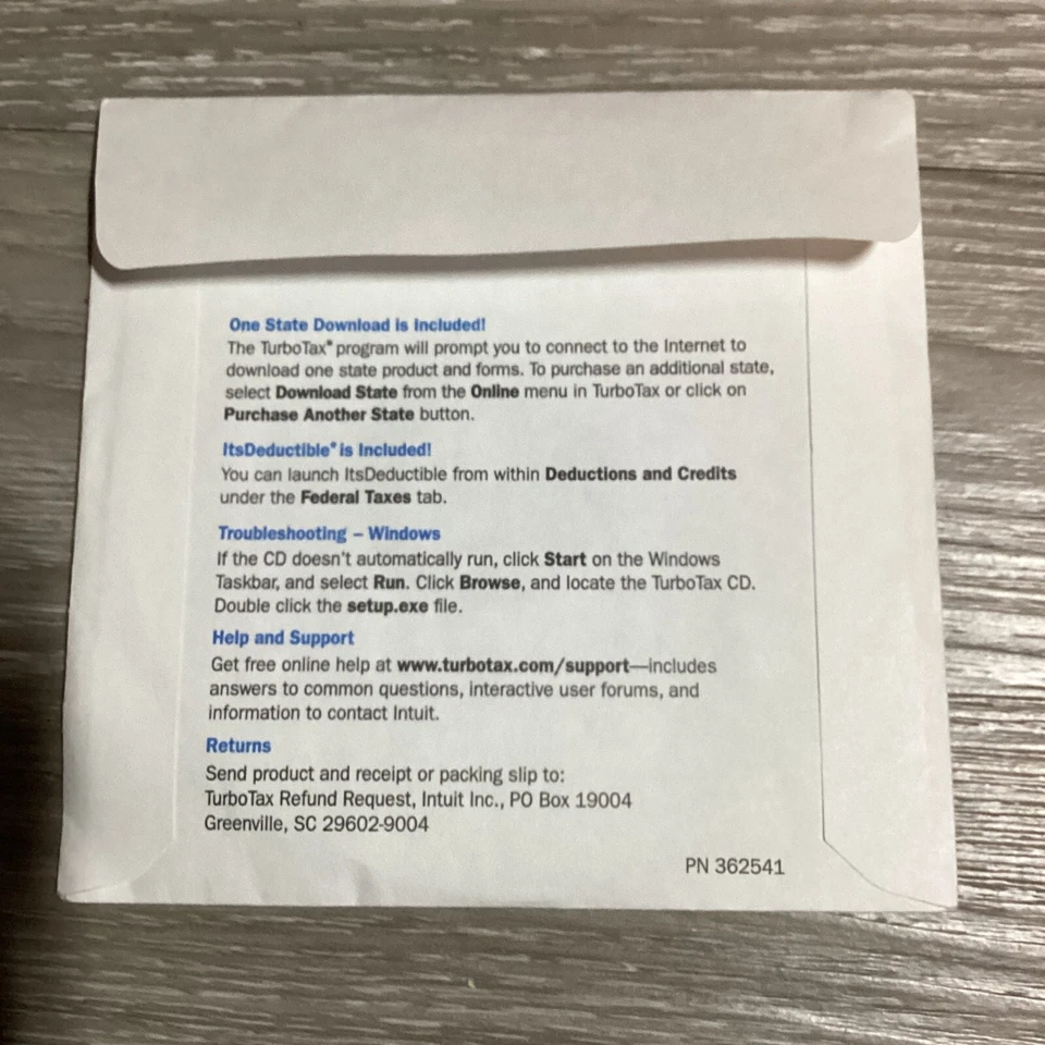 2006 TurboTax Deluxe Federal + State Deduction Maximizer CD Disc Only Back Taxes - Image 3 of 3