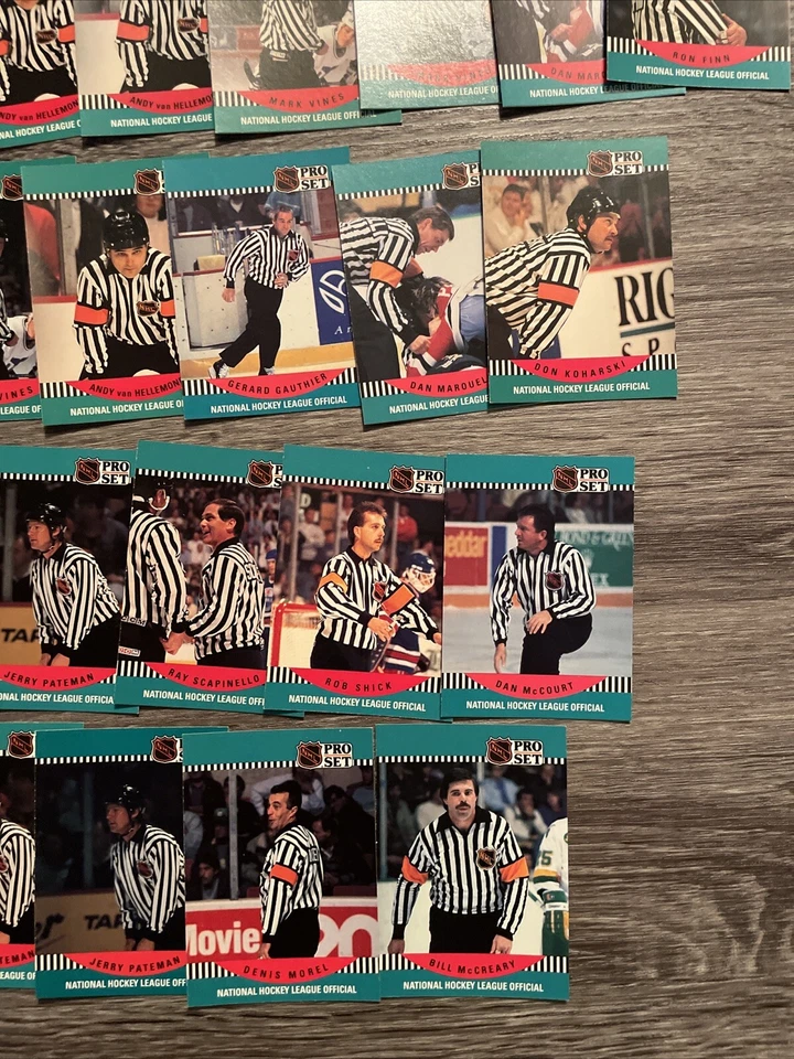 1990-91 Pro Set Referee Card  40+ Card Lot! NHL - Image 4 of 4