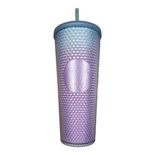 New Starbucks 2024 Studded Blue Purple Lilac Ombre Cold Cup Tumbler 24oz