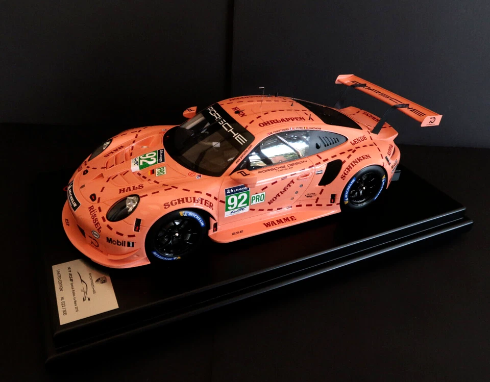Spark 1/12 Porsche 911 RSR #92 Cochon Rose LMGTE Vainqueur Le Mans 2018 no BBR - Photo 2/4