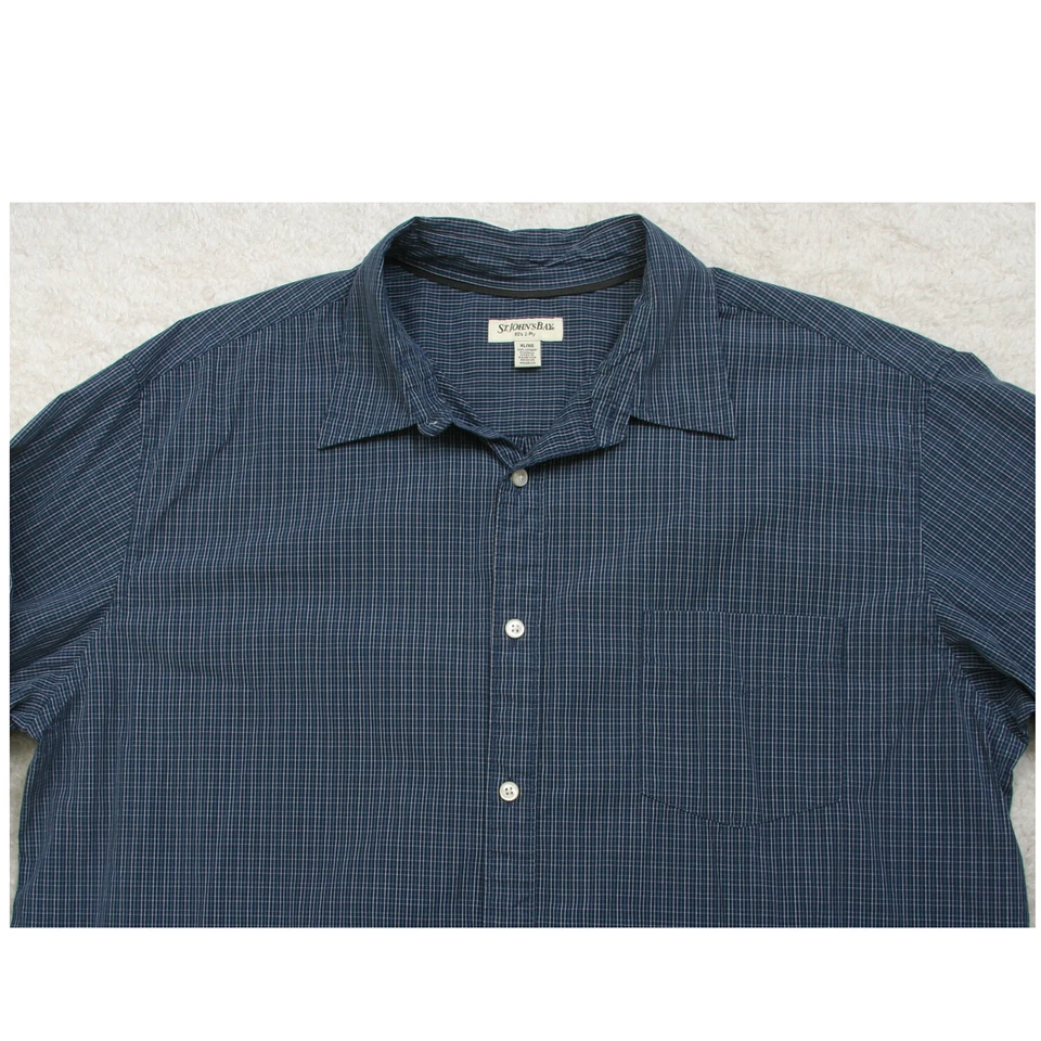 St. John's Bay Blue Pocket Man's Dress Shirt Long Sleeve XL X-Large Top Men 1238 - Image 2 of 4
