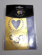 2006 Lasting Impressions Embossing Template DECORATIVE HEARTS Valentines Day