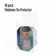 Pok&eacute;mon Tin Protector Case - 10 PACK - Clear Protective Display - 0.7mm thick