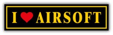 I Love Airsoft Car Bumper Sticker Decal