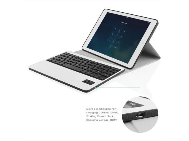 Aukey KM-B4 Bluetooth Ultra Slim Folio Leather Keyboard Stand Case for iPad Air - Image 4 of 4