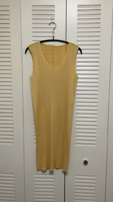 open lace back dress WW33178] Pleats Please Issey Miyake