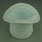 Vintage Fenton Milk Glass Top Hat Topper in Daisy & Button Pattern ZE136