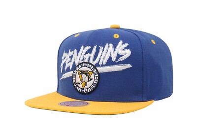 Mitchell & Ness Men's Cap Pittsburgh Penguins Blue Gold Transcript Snapback Hat