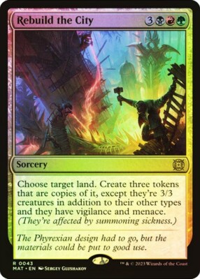 Rebuild the City March of the Machine: Aftermath MTG Magic FOIL