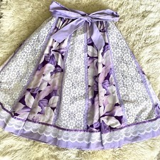 Vintage 70s Carefree Fashions Patchwork Skirt Floral Boho Hippie Prairie Lace