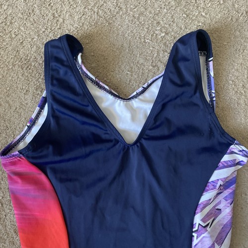 Women’s GK Leotard Size Medium Gymnastics Sleeveless Patriotic - Picture 7 of 9
