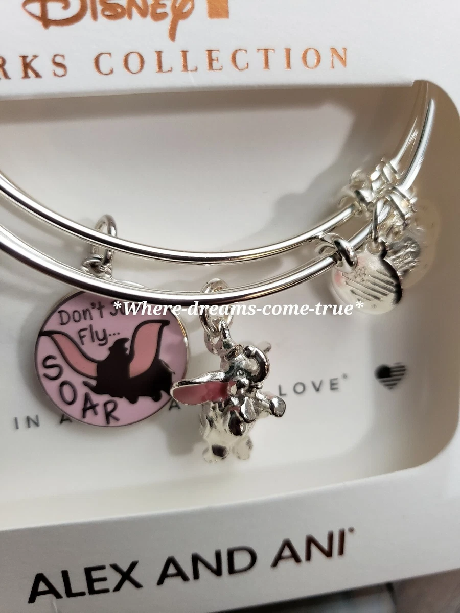 Disney Parks Dumbo Don t Just Fly Soar Alex and Ani Bracelet Set
