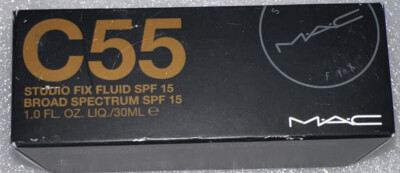 M A C Studio Fix Fluid SPF15 Foundation C55 1.0 fl oz/30ML