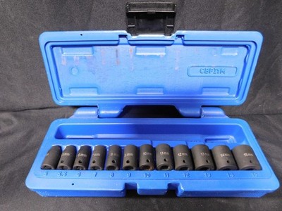 Cornwell CBPI1M 12 Piece 1/4'' Drive bluePOWER 6 Point Metric Power Socket Set