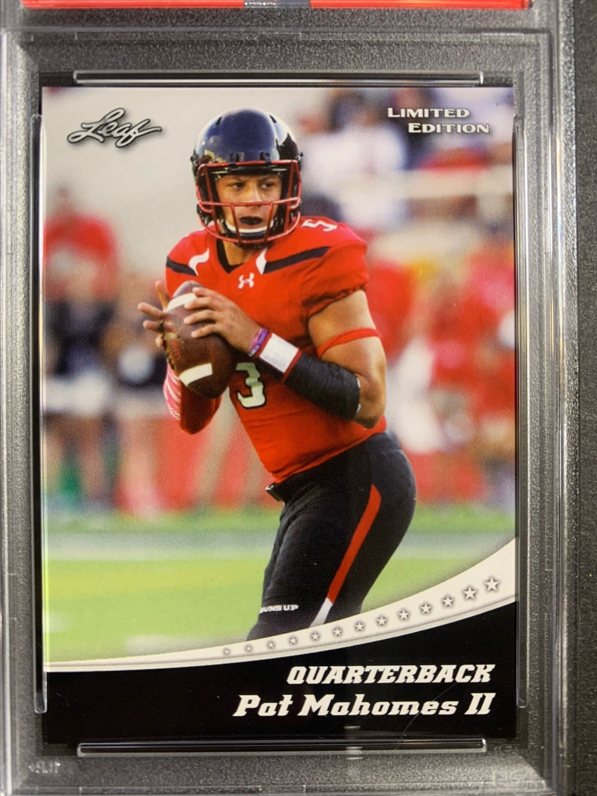 2017 Leaf Limited Edition - Patrick Mahomes II #13 (RC) PSA 8 view 2