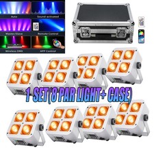 4X25W RGBWA UV LED Par Light 16 Million Colors 5200mAh Battery Wireless DMX