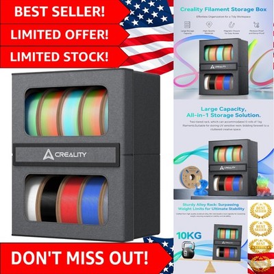 Elegant Moisture-Proof Filament Storage Box for Up to 10KG - Magnetic Closure