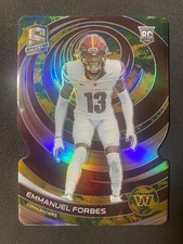2023 Spectra Emmanuel Forbes Gold Splatter Prizm Rookie /10 Washington