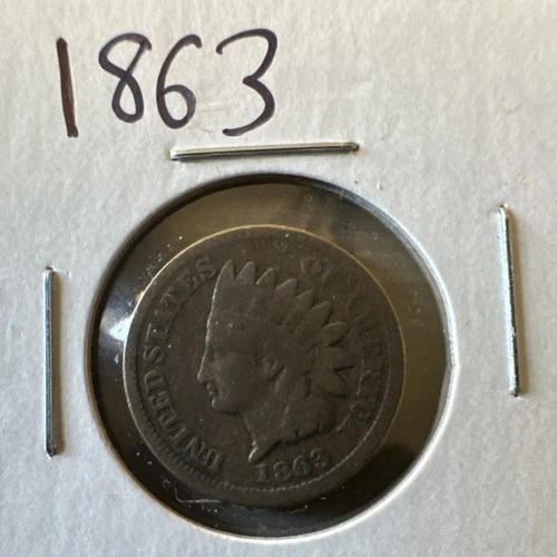 1863 Indian Head Small Cent Copper BN Philadelphia Business Strike Coin