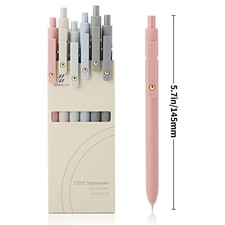 Gel Pens 6pcs 0.5mm Fine Point Black Ink Quick Dry Smooth Writing Office Gifts