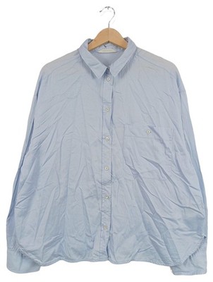 MARC O POLO Langarmhemd Damen Hemd Gr. DE 44 blau Casual-Look