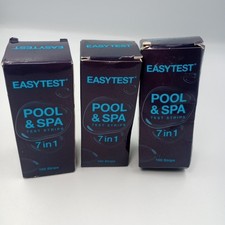 EASYTEST Pool Spa 7 in 1 150 Test Strips Per Bottle READ SEE PHOTOS