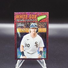 2026 Topps Heritage Chrome Chase Meidroth #298 Burgundy Sparkle White Sox 