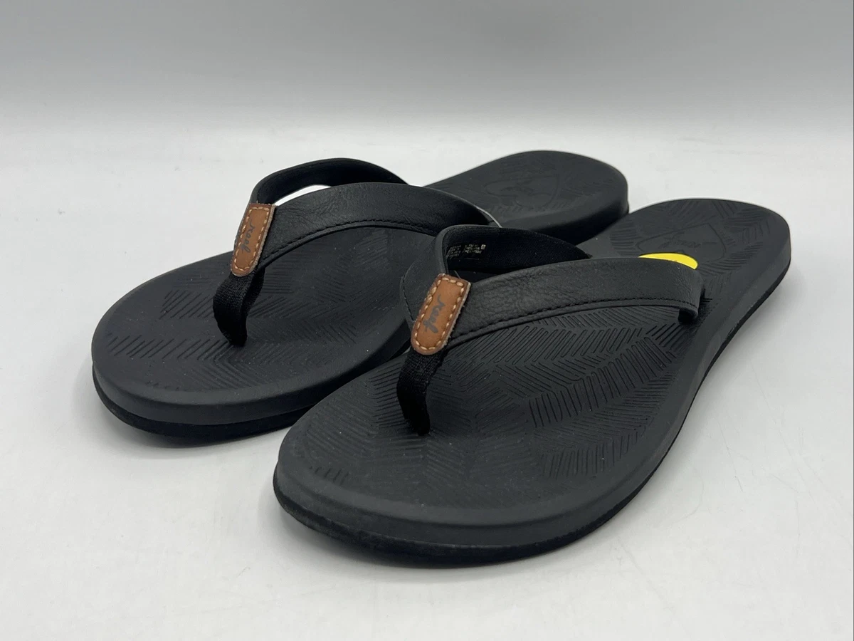 Reef Zen Love teenslippers voor dames, zacht voetbed, Zwart