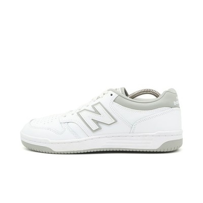 New Balance Herren BB480 Sportschuhe Weiß Leder Niedrigschaft Sneaker EU 40