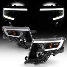 - for 2007-2010 Ford Edge LED Tube Style Black Housing Projector Headlights Head