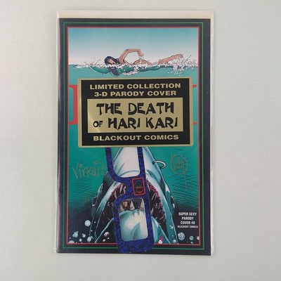 The Death Of Hari Kari #0 SIGNED w/ Glasses Quinn Variant VF/NM (1997 Blackout)