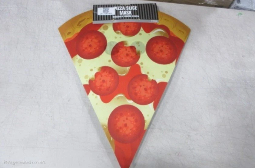 Máscara de novedad Pepperoni Pizza Slice de Amscan 14+ nueva con etiquetas Halloween / Juegos con disfraces Foto 2 de 3