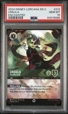 2024 DISNEY LORCANA EN 3-INTO THE INKLANDS 212 URSULA ENCHANTED Psa 10