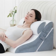 Memory Foam Wedge Pillow for Adults Multi-Position Support Bed Pillow Sitting Up