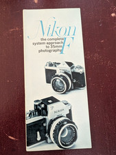 Nikon The Complete System Approach to 35mm Photography F344-1265/125 Brochure