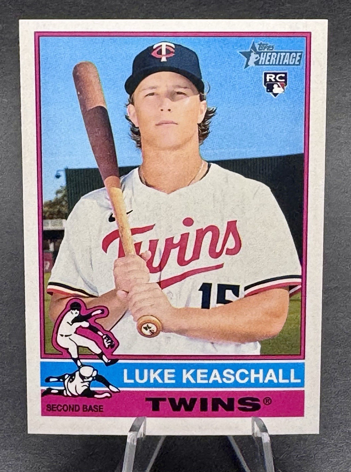2025 Topps Heritage High Number Luke Keaschall Rookie Base #614 Twins RC