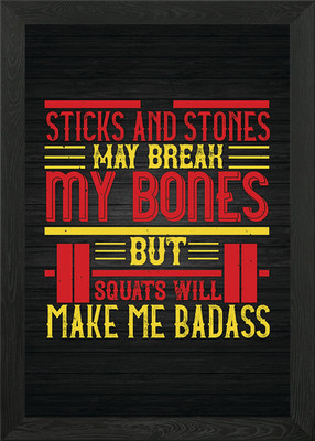 Sticks and Stones vs Squat gerahmtes Wandbild Poster Leinwanddruck Bild