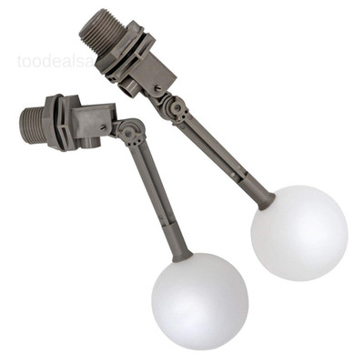 2 Pieces 1 Inch Water Float Valve with Adjustable Arm 1