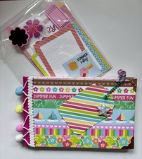 Junk Journal Scrapbook Summer Vacation Half Size Composition Book