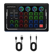 V88 Live Sound Card for Streaming, Bluetooth Audio Mixer with Voice Changer ...