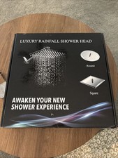 Luxury Rainfall Shower Head, 12x12inches, Brand New